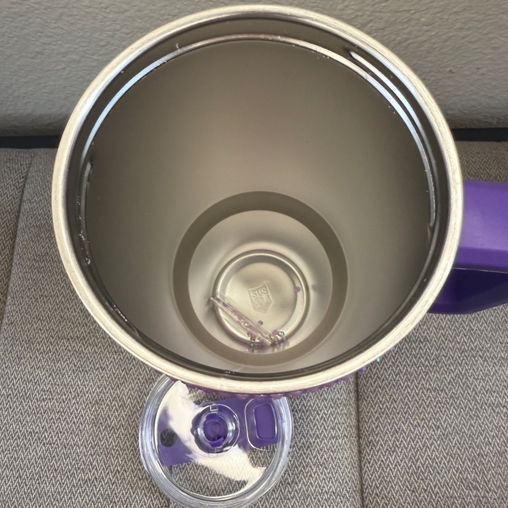 40oz Premium Rhinestone Insulated Stainless Steel, Insulated Tumbler New PURPLE - Picture 13 of 15